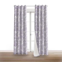 BFAM Purple & White Floral Printed Black Out Long Door Curtains-21