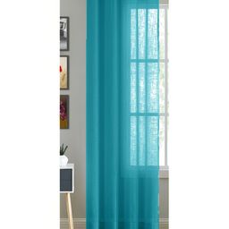 HOMEMONDE Blue Cotton Eyelet Sheer Door Curtain-picture-22