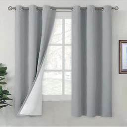 BFAM Grey Black Out Window Curtain-image-76