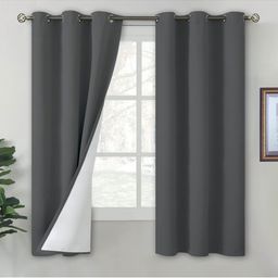 BFAM Grey Black Out Window Curtain-image-77