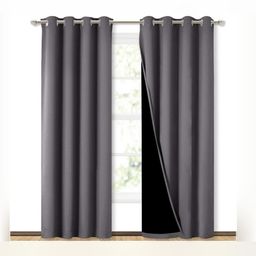 BFAM Grey Black Out Window Curtain-image-86