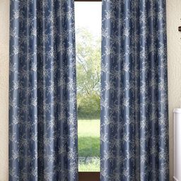 Fashion String Grey & White 2 Pieces Floral Printed Door Curtain-image-27