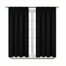 BFAM Black Sheer Window Curtain-image-79