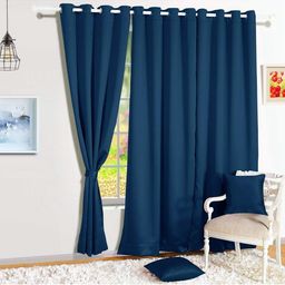 BFAM Blue & Black Set of 2 Sheer Window-12