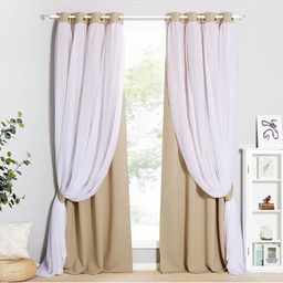 BFAM Beige & White Sheer Window Blinds-image-12