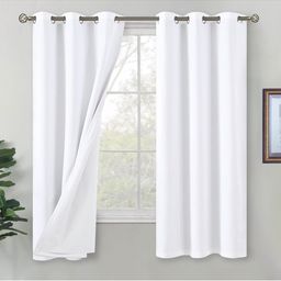 BFAM White Black Out Door Curtain-image-40