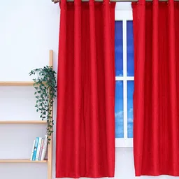 Ariana Red Sel Design Black Out Window Curtain-35