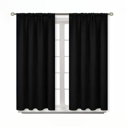 BFAM Black Sheer Long Door Curtain-image-76