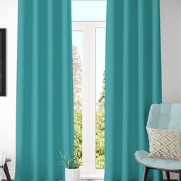 Kuber Industries Green Black Out Window Curtain-12