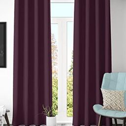 Kuber Industries Burgundy 2 Pieces Black Out Door Curtains-image-70