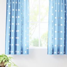 Encasa Homes Blue & Silver-Toned Set of 2 Ethnic Motifs Sheer Window Curtain-image-75