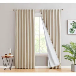 BFAM Beige & Black Set of 2 Black Out Window-image-37