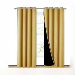 BFAM Yellow Set of 2 Black Out Window-53