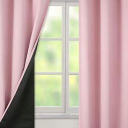BFAM Pink Black Out Window Curtain-image-65