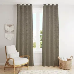 BFAM Grey Black Out Long Door Curtain-image-83