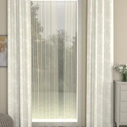 ROSARA HOME Unisex Off White Curtains and Sheers-image-9