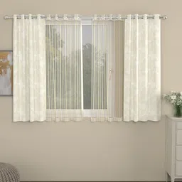ROSARA HOME Unisex Off White Curtains and Sheers-image-22