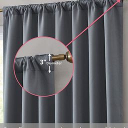 BFAM Grey Set of 3 Sheer Window Curtain image 5