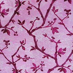 ROMEE Pink & Fuchsia Set of 2 Floral Printed Window Curtain image 3