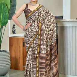 Anouk Ethnic Motifs Pure Cotton Saree-image-78