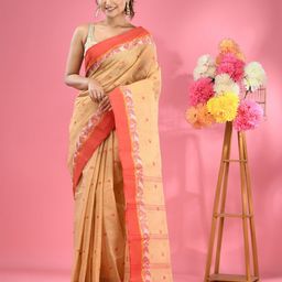 Charukriti Ethnic Woven Design Pure Cotton Taant Saree-image-81