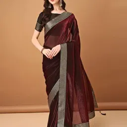 VRAGI Embellished Zari Art Silk Kanjeevaram Saree-picture-19