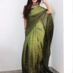 Mitera Striped Zari Pure Chiffon Ready to Wear Saree-image-49
