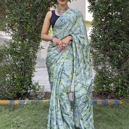 Mitera Floral Satin Ready to Wear Saree-image-64