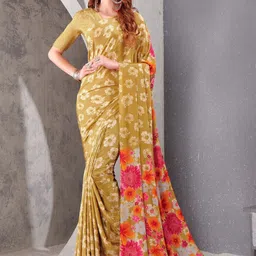 Kasak Floral Printed Pure Crepe Saree-picture-50
