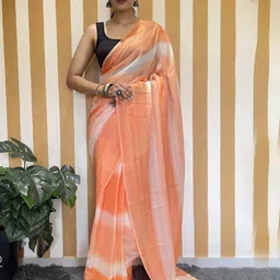 Mitera Striped Pure Chiffon Ready to Wear Saree-image-37