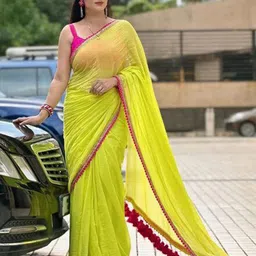 SANJANA SILK Embroidered Pure Georgette Saree-image-49