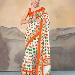 Anouk Ethnic Motifs Pure Cotton Block Print Saree-picture-53