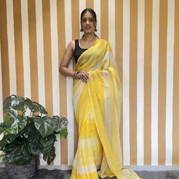 Mitera Striped Pure Chiffon Ready to Wear Saree-26