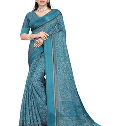 RUNAYA NX Floral Printed Ikat Saree-picture-14