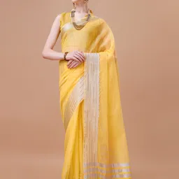 KALINI Checked Zari Detailed Saree-13