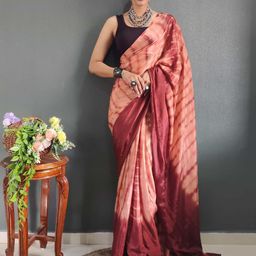 Mitera Tie and Dye Dyed Satin Ready to Wear Saree-image-50