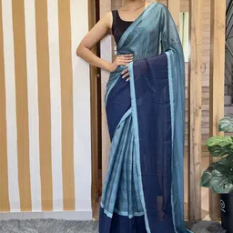 Mitera Striped Pure Chiffon Ready to Wear Saree-image-43