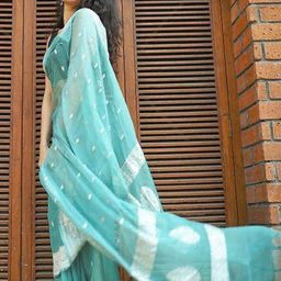 ZIBLON Woven Design Zari Banarasi Saree-image-18