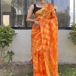 Mitera Tie and Dye Pure Georgette Ready to Wear Saree-image-96