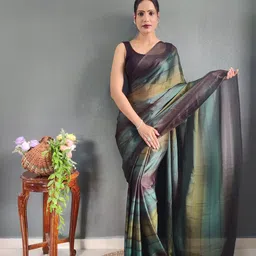 Mitera Striped Pure Crepe Ready to Wear Saree-image-62