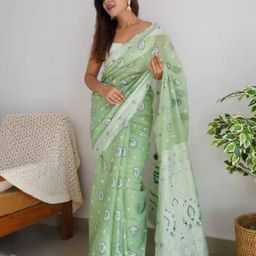 ZIBLON Woven Design Art Silk Banarasi Saree-image-41