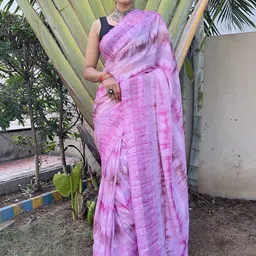 Mitera Tie and Dye Pure Chiffon Ready to Wear Saree-35
