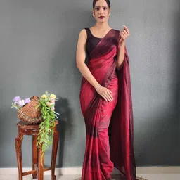 Mitera Striped Pure Crepe Ready to Wear Saree-image-63