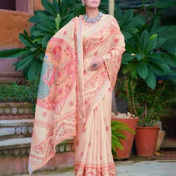 Celeb Styles Floral Printed Zari Saree-image-32