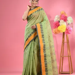 Charukriti Ethnic Woven Design Pure Cotton Taant Saree-picture-38
