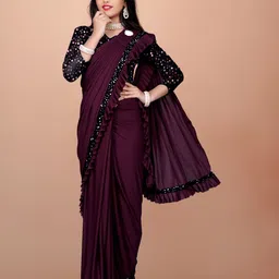 Aika Embellished Sequinned Ready to Wear Saree-2