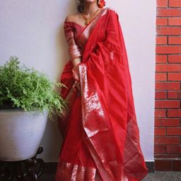 ZIBLON Woven Design Zari Banarasi Saree-image-29