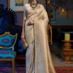 LIMDO Pure Silk Zari Banarasi Saree-picture-54