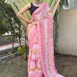 Mitera Tie and Dye Pure Chiffon Ready to Wear Saree-image-53