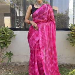 Mitera Tie and Dye Pure Georgette Ready to Wear Saree-image-82